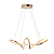 Luminária Pendente Lustre Led 3 em 1 Infinito Dourado Moderno Luxuoso INL118 - Imagem 2