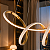 Luminária Pendente Lustre Led 3 em 1 Infinito Dourado Moderno Luxuoso INL118 - Imagem 4