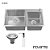 Cuba Dupla Aço Inox 304 Cozinha Área Gourmet com Válvula e Dispenser Inovartte ICB10 - Imagem 8