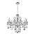 Lustre Candelabro Pendente Cristal Legitimo Luxo Cor Transparente 10 Braços INL26 - Imagem 4