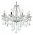 Lustre Candelabro Pendente Luxo Cristal Legitimo Transparente 8 Braços Sala Quarto Escritório INL50 - Imagem 1
