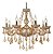 Lustre Candelabro Pendente Luxo Cristal Legitimo Âmbar 8 Braços Sala Quarto Escritório Cozinha INL51 - Imagem 1