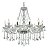 Lustre Candelabro Pendente Luxo Cristal Legitimo Cor Transparente 12 Braços INL53 - Imagem 2