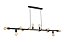 Lustre Pendente Luminária Preto Sputnik Moderno Retrô Vintage 12 Lâmpadas Sala Área Gourmet INL56 - Imagem 3