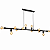 Lustre Pendente Luminária Preto Sputnik Moderno Retrô Vintage 12 Lâmpadas Sala Área Gourmet INL56 - Imagem 4