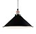 Pendente Preto Chapeu Industrial Retro Inl59 - Imagem 1