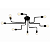 Lustre Pendente Sputnik Moderno Aranha 8 Braços Retrô Preto Sala Quarto Cozinha Área Gourmet INL66 - Imagem 5