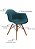 Cadeira Charles Eames Wood com Braços Turquesa Sala Quarto Escritório Cozinha Penteadeira Pp-620 - Imagem 3