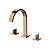 Torneira Misturador Duplo Comando Rose Gold Quadrada Para Banheiro Lavabo Inovartte IN48 - Imagem 1