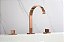 Torneira Misturador Duplo Comando Rose Gold Quadrada Para Banheiro Lavabo Inovartte IN48 - Imagem 2