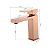 Torneira Monocomando Quadrada Bica Baixa Rose Gold Luxo Banheiro Lavabo Inovartte IN49 - Imagem 6
