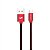 CABO NYLON MICRO USB V8 2.0 AM USB 2M VERMELHO CB 200RD - Imagem 2