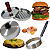 Kit Forma Molde Fazer Hamburguer Caseiro Artesanal Prensa Chapa - Imagem 1