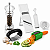 Kit Cortador Legumes Cozinha Moedor Pimenta 5 Em 1 Fatiador - Imagem 1