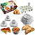 Kit Formas para Salgados de Festa: Coxinha, Esfiha Fechada, Pastel - Imagem 1