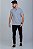 Camiseta Masculina Henley Cinza Vidic - Imagem 2