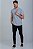 Camiseta Masculina Henley Cinza Vidic - Imagem 4