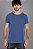 Camiseta Estonada Lisa Básica Azul - Imagem 2