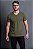 CAMISETA BÁSICA ALGODÃO EGÍPCIO GOLA V VERDE  MILITAR VIDIC - Imagem 3
