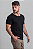 Camiseta Algodão Egípcio Vidic Gola Canoa Preta - Imagem 3