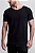 Camiseta Algodão Egípcio Vidic Gola Canoa Preta - Imagem 6