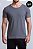 Camiseta Algodão Egípcio Vidic Gola Canoa Cinza - Imagem 1