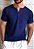 Camiseta Henley Algodão Egípcio Vidic Marinho - Imagem 6