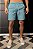 Short Linho Azul Turquesa Vidic - Imagem 1