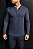 Henley Manga Longa Texturizada Vidic Marinho - Imagem 1