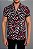 Camisa de Botão Geométrica Floral em Viscose - Imagem 1