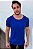 Camiseta Azul Gola Canoa Basica VIDIC - Imagem 1