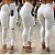 Calça Skinny Branca Navalhado joelho - Imagem 1