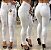 Calça Skinny Branca Destroyed - Imagem 1
