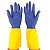 Luva de Látex Neoprene Azul/Amarela Quimicos Limpeza - Imagem 6