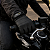 Luva De Motoqueiro Em Couro Sintético Preto Masculino Feminino - Imagem 3