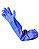 Luva Nitrilica Super Pvc Cano Longo 36+30cm Azul Super Safety CA 36581 - Imagem 2