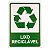Placa De Sinalizaçao  De Lixo Reciclavel 0,180x0,250x2mm - Imagem 2