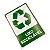Placa De Sinalizaçao  De Lixo Reciclavel 0,180x0,250x2mm - Imagem 3