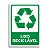 Placa De Sinalizaçao  De Lixo Reciclavel 0,180x0,250x2mm - Imagem 1