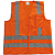 Colete Refletivo Laranja Super Safety 1 Bolso Tecido fluorescente 100% poliéster - Imagem 1