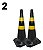 Kit 2 Cones Pvc 75 Cm Laranja/branco Ou Preto/amarelo - Imagem 10