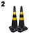 Kit 2 Cones Pvc 75 Cm Laranja/branco Ou Preto/amarelo - Imagem 9