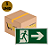KIT 5 PLACA SAIDA PARA A DIREITA 26 X 13 CM - FOTOLUMINESCENTE ANTICHAMA - Imagem 1