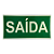 PLACA DE SINALIZACAO SAIDA 13X26 FOTOLUMINESCENTE ANTICHAMA - Imagem 1