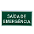 KIT 5 PLACAS  DE SINALIZACAO SAIDA DE EMERGENCIA 13X26 - Imagem 1