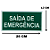 KIT 5 PLACAS  DE SINALIZACAO SAIDA DE EMERGENCIA 13X26 - Imagem 2