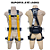 Cinto Paraquedista 5 Argolas Tam 2 Com Talabarte Elastico Abs Athenas Para 140 KG CA 37977 - Imagem 2