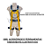 Cinto Paraquedista Abdominal Athenas AT 7015 Athos Confort 3 Pontos CA 37977 - Imagem 3