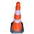 CORPO DO CONE COM BASE PRETA 75CM LARANJA PLASTCOR - Imagem 3