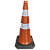 CORPO DO CONE COM BASE PRETA 75CM LARANJA PLASTCOR - Imagem 1